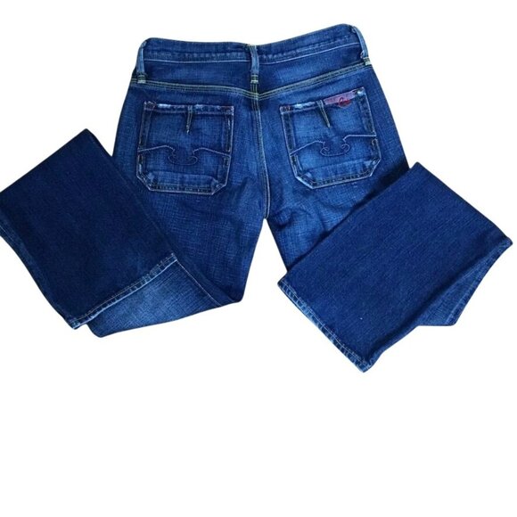 Vintage BLUE CULT Women Low Rise Slim Jeans 28x32 Y2K Grunge USA Dark Denim - Picture 4 of 11